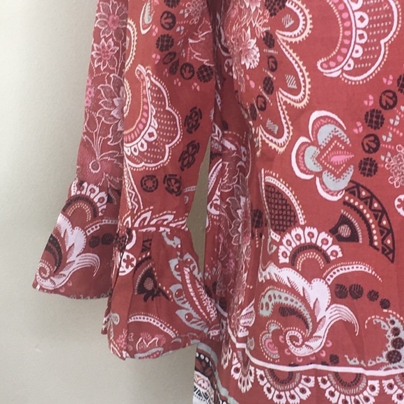 Ann Taylor factory tunic boho top paisley XS - Picture 4 of 7